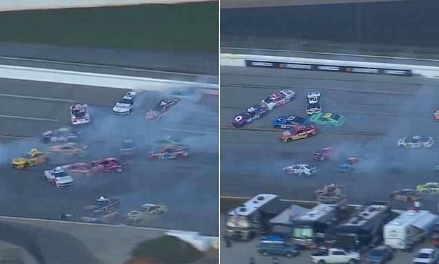 This is Brutally unbelievable in the Historically Large 28- car Crash at Talladega superspeedway cause the career of many drivers in Nascar.